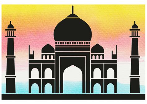 Cutting And Sticking Mosque Pictures With Free Printable Templates In