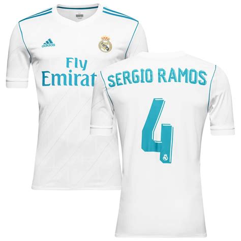 Real Madrid Home Shirt 201718 Sergio Ramos 4 Kids
