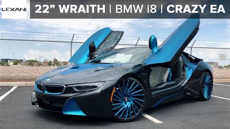 Crazy Ea Wraps Bmw I8 On 22 Lexani Wraith Electric Blue Wheels Youtube