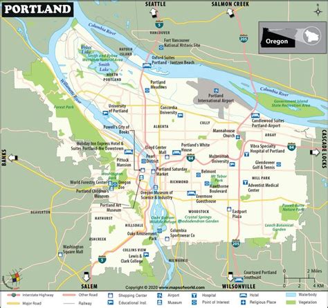 Portland Map Portland Oregon Map Oregon Map