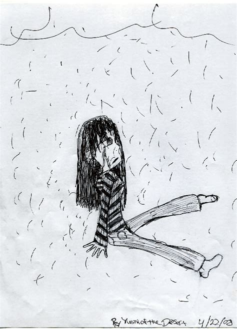 Girl Crying In The Rain By Yushiofthedesert On Deviantart