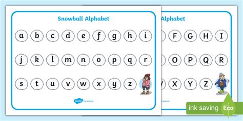 Snowball Alphabet Mat Teacher Made Twinkl