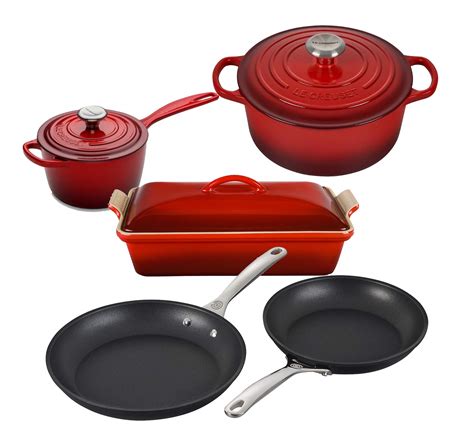 Buy Le Creuset 8 Piece Multi Purpose Enameled Cast Iron With SS Knobs