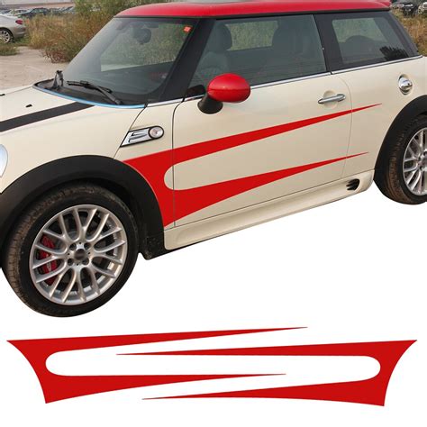 Mini Side 032b Union Jack Racing Stripes Graphics Stickers Decals