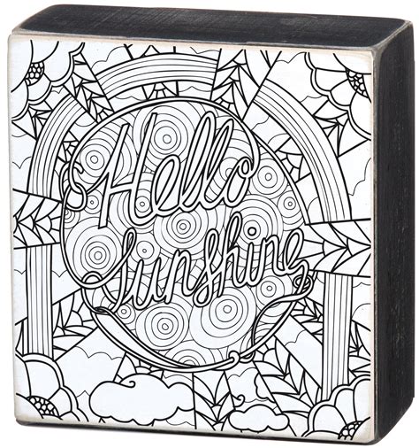 Get crafts, coloring pages, lessons, and more! Hello Sunshine adult coloring gift is perfect for all ages ...