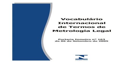 Vocabulário Internacional De Metrologia