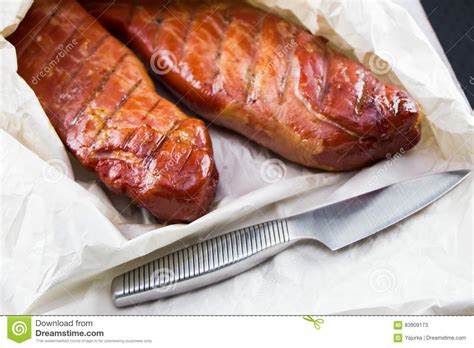 Homemade Smoked Pork Tenderloins Stock Image Image Of Fillet