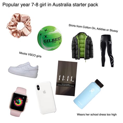 Popular Year 7 8 Girl In Australia Starter Pack Rstarterpacks