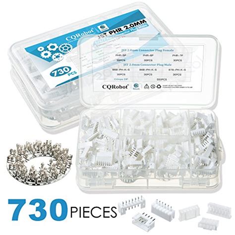 750 Pieces 2 0mm JST PHR JST Connector Kit 2 0mm Pitch Female Pin
