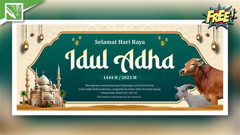 Tutorial Cara Desain Spanduk Banner Hari Raya Idul Adha H