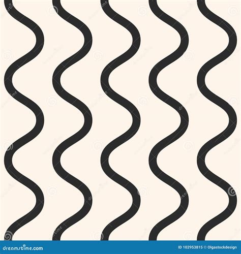 Seamless Lines Pattern Vertical Wavy Lines Curves Waves Stock