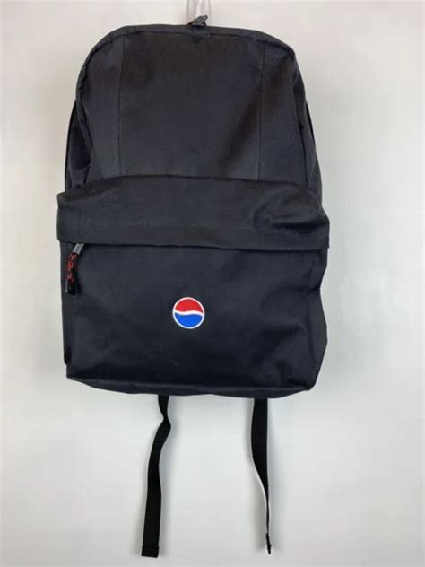 Pepsi Backpack Black Standard Bag Pepsi Logo Double Zip Leeds 2399