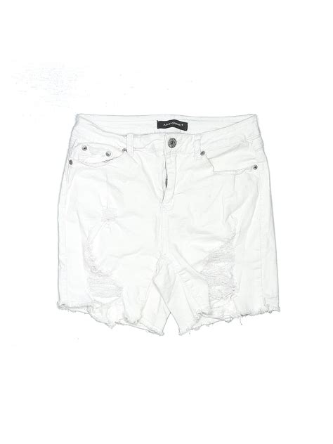 Ashley Stewart Solid White Denim Shorts Size 10 (Plus) - 66% off | thredUP