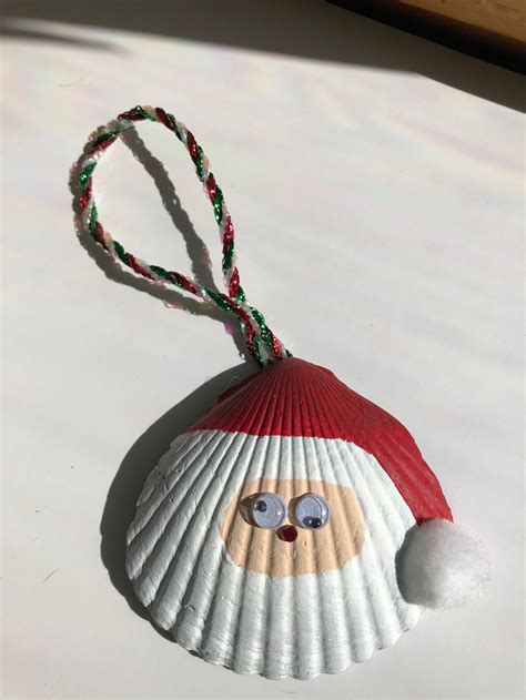 Seashell Santa Ornament Etsy