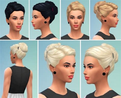 Birkschessimsblog Ladys And Girls Hairbun With Clips • Sims 4 Downloads