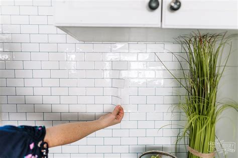 How To Install Peel And Stick Tile Backsplash The DIY Mommy In Stick On Tiles Stick