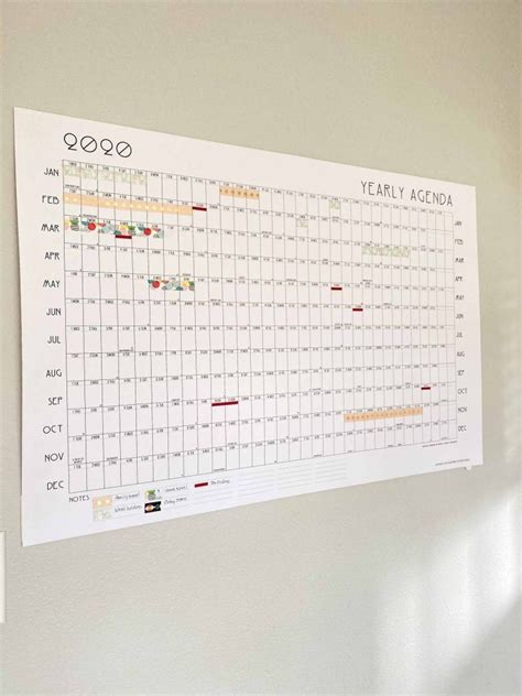 Full Year Calendar Yearly Calendar Template Life Calendar At A