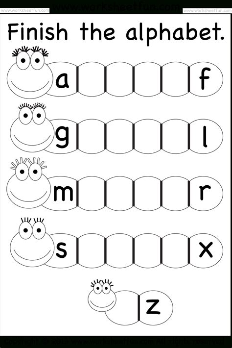 Fill In The Missing Letters Worksheet