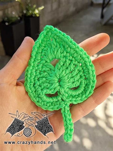 Crochet Lilac Leaf Pattern · Crazy Hands