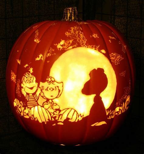 Great Pumpkin Charlie Brown Pumpkin Carving With Linus Sally And Snoopy