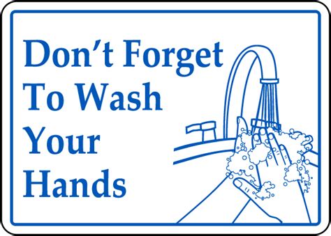 Dont Forget To Wash Your Hands Sign D5812 By