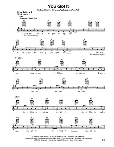 Roy Orbison You Got It Sheet Music Chords For Easy Piano Download Pdf Score