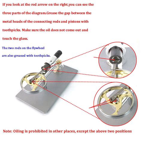 Stirling Engine Kit Single Cylinder Big Flywheel Travelling Wave