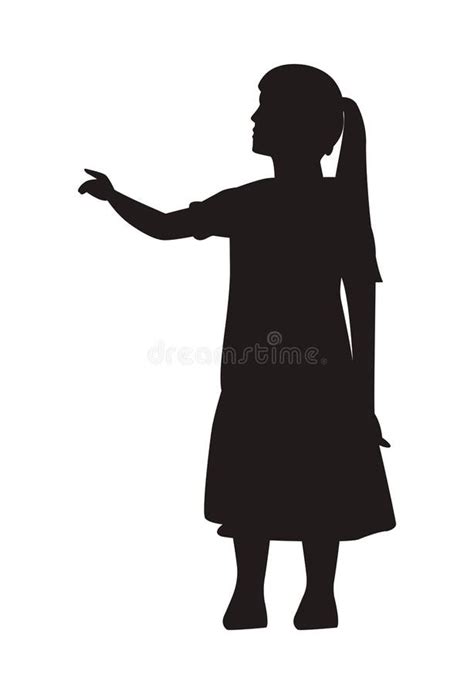 Little Girl Silhouette Stock Illustration Illustration Of Happy