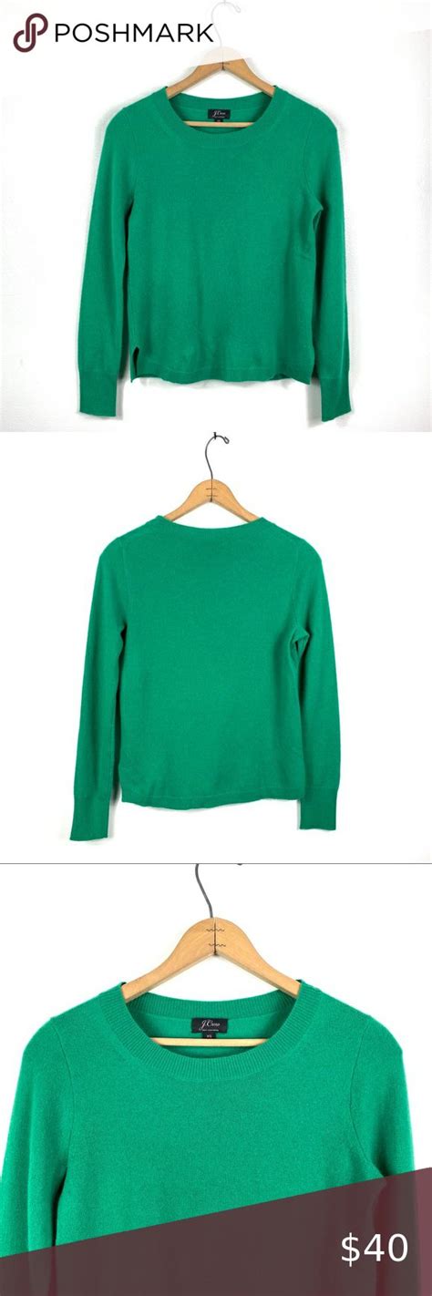 J Crew Kelly Green Cashmere Sweater Excellent Condition Kelly Green 100 Cashmere Super