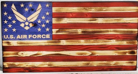Rustic Flags Of Virginia Air Force Rustic Flag
