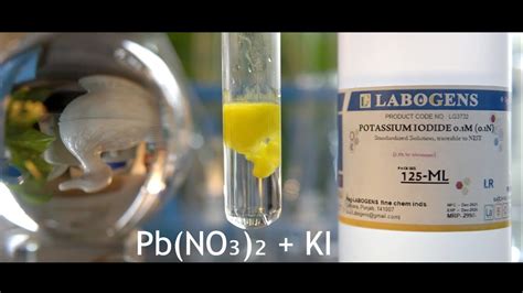 What Happens When Pbno Reacts With Ki Pb No Ki Potassium Iodide Lead Nitrate Youtube