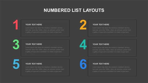 Numbered List Template For Powerpoint And Keynote