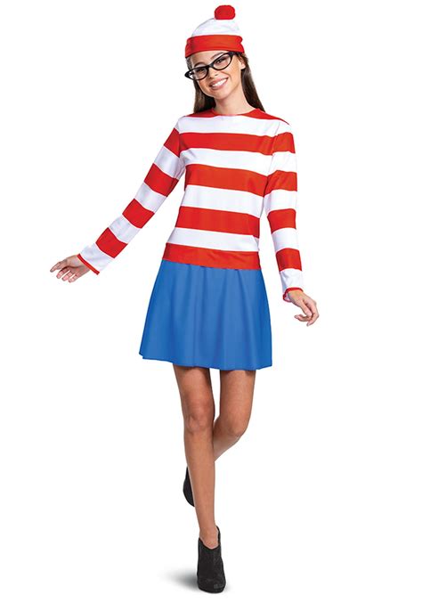 Free Distribution Wheres Waldo Costume For Adult Halloween Costume Cosplay Red And White Striped