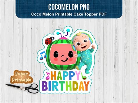 Cocomelon Png Cocomelon Printable Cake Topper Png Vectorency