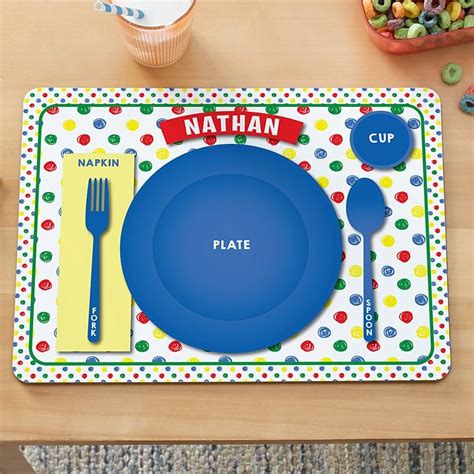 Place Setting Kids Placemat Placemats Kids Place Settings Kids