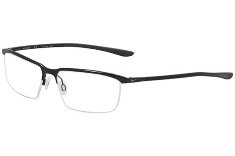 nike men s eyeglasses 6071 half rim titanium optical frame