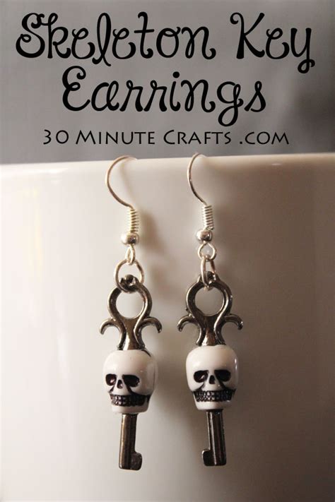 Skeleton Key Earrings 30 Minute Crafts