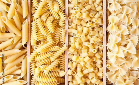 Various Types Of Dry Pasta Of Different Shapes Photo Stock Adobe Stock