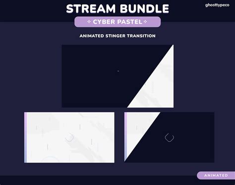 Animated Cyber Pastel Stream Bundle Twitch Package Etsy