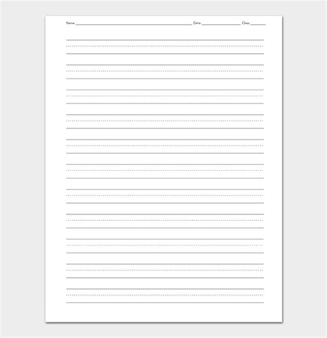 Lined Handwriting Paper Printable Pdf Madisons Paper Templates Images