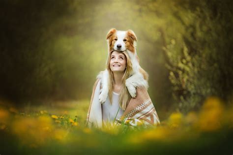 Cute Girl With Dog Wallpaperhd Animals Wallpapers4k Wallpapersimages