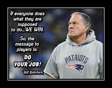 Inspirational Bill Belichick Do Your Job Quote Poster Football Coach