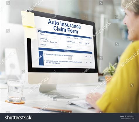 Starting a nationwide auto insurance claim. Auto Insurance Claim Form Document Indemnity Concept Stock Photo 502965991 : Shutterstock
