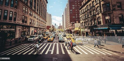 Content Street Scene In New York City People Walking
