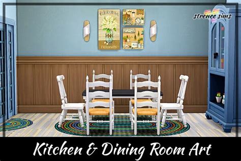 Kitchen And Dining Room Art From Strenee Sims • Sims 4 Downloads