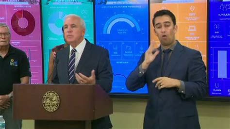 Miami Dade County Mayor Holds News Conference On Hurricane Dorian