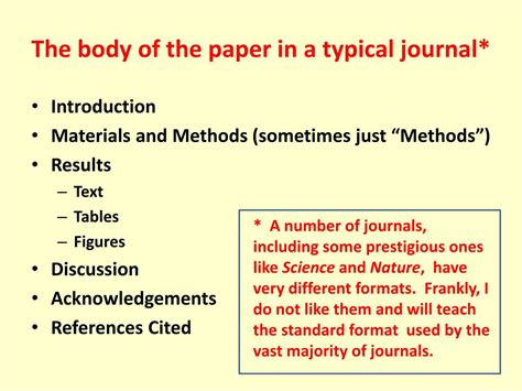 Ppt The Structure Of A Scientific Paper How To Write One And How To