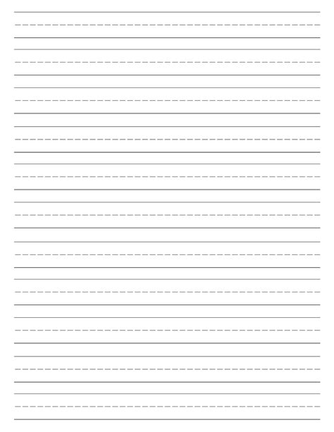 Preschool Lined Writing Paper Printable Lined Paper Printable