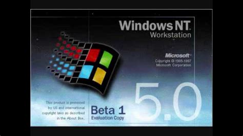 Windows Nt 50 Beta 1 Startup And Shutdown Sound Youtube