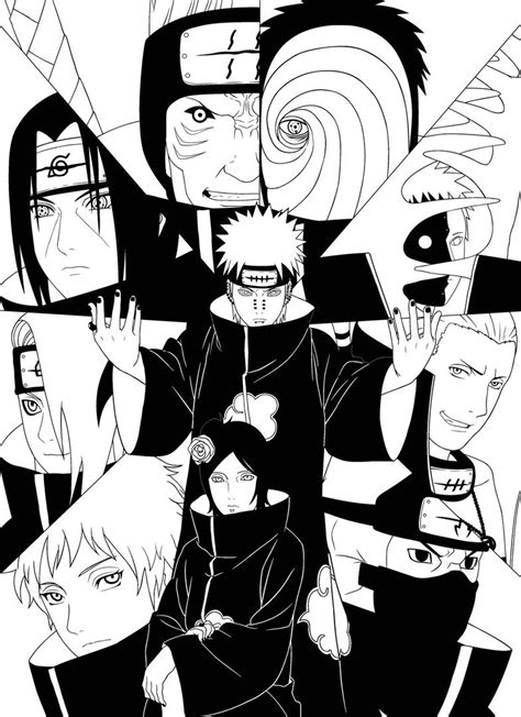Akatsuki Naruto Drawings Naruto Uzumaki Art Anime Wall Art